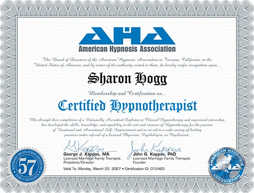 AHACertificate-Sharon-Hogg